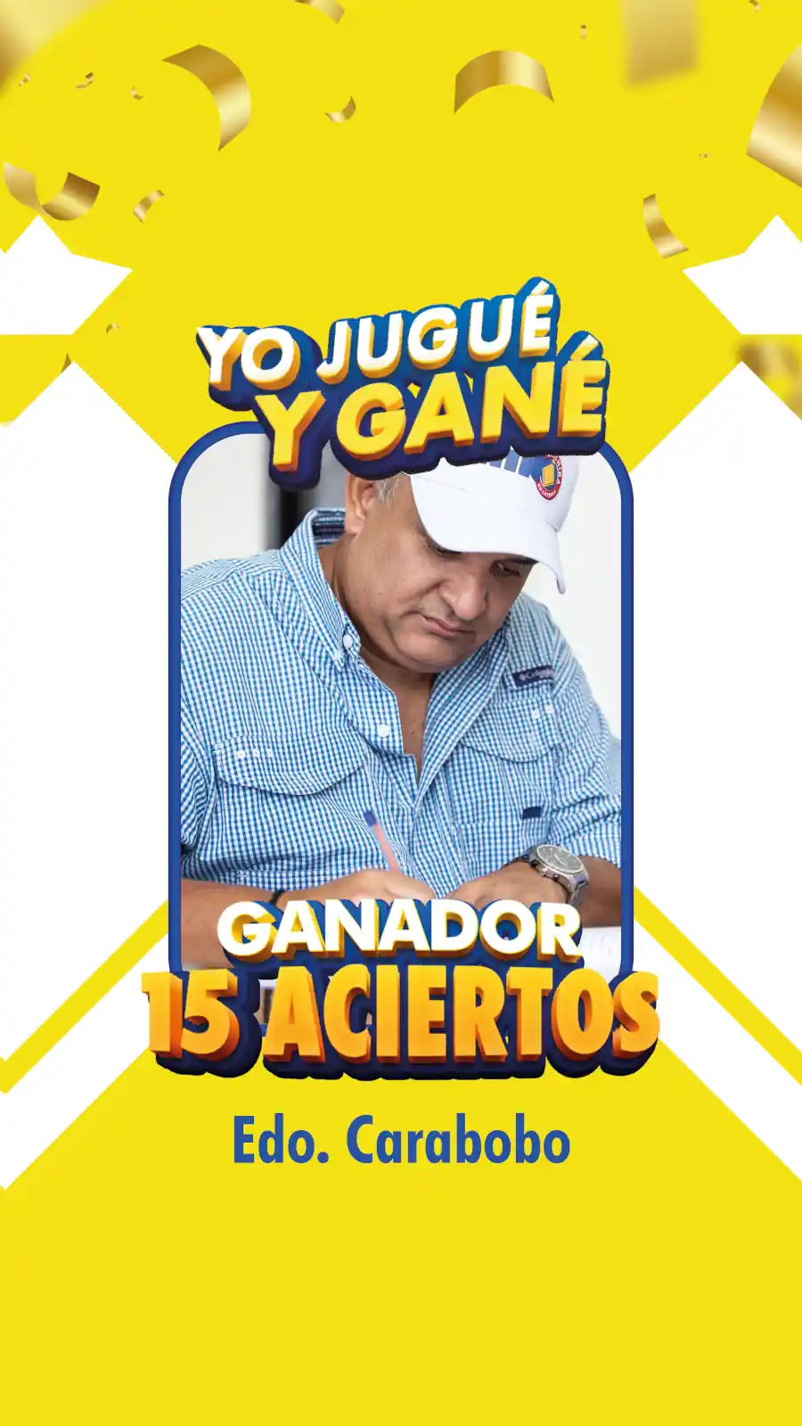 ganador de 15 aciertos de Tu Kino Táchira, Edo. Carabobo