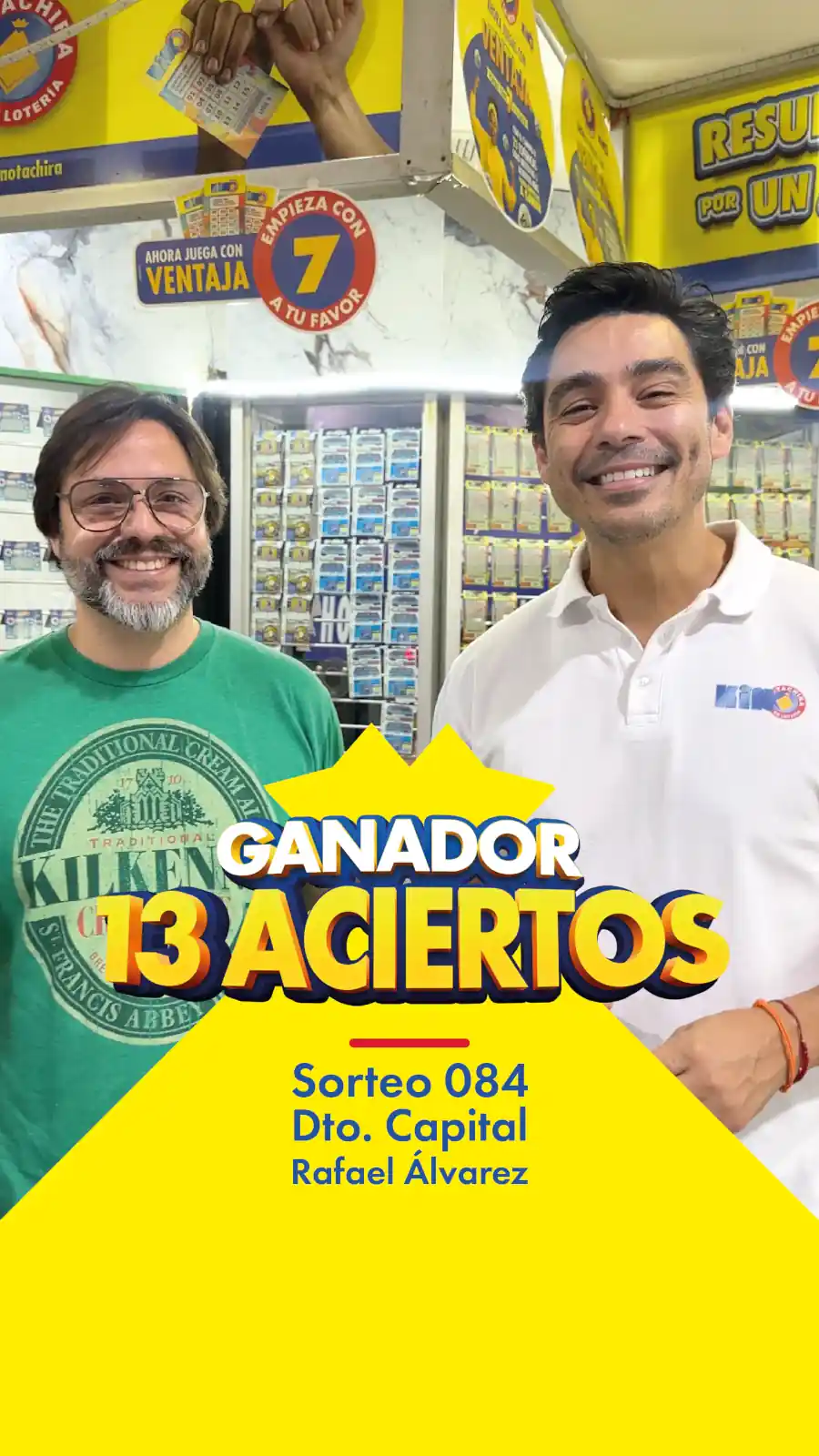 Rafael Alvarez, ganador de 13 aciertos de Tu Kino Táchira